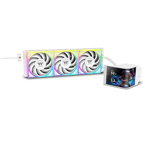 Thermaltake MAGCurve 360 Ultra ARGB Snow CPU Liquid Cooler with LCD Display